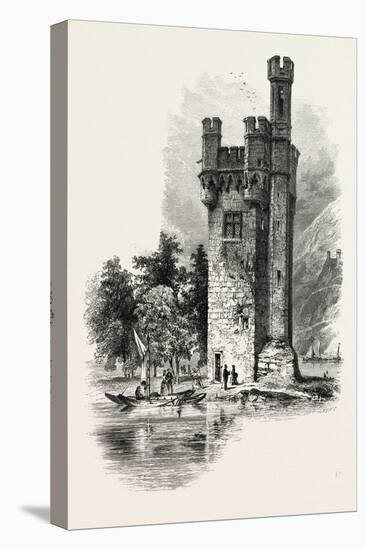 The Mouse Tower, Mauseturminsel, the Rhine, Germany, 19th Century-null-Premier Image Canvas