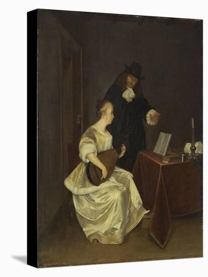 The Music Lesson, c.1670-Gerard ter Borch or Terborch-Premier Image Canvas