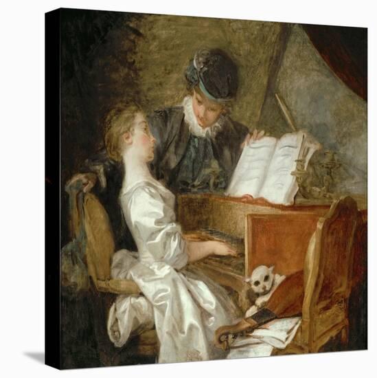 The Music Lesson-Jean-Honoré Fragonard-Premier Image Canvas