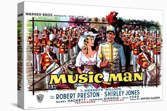 The Music Man, Belgian Movie Poster, 1962-null-Stretched Canvas