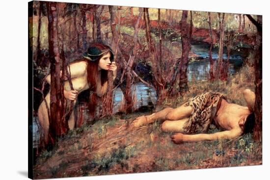 The Naiad-John William Waterhouse-Stretched Canvas