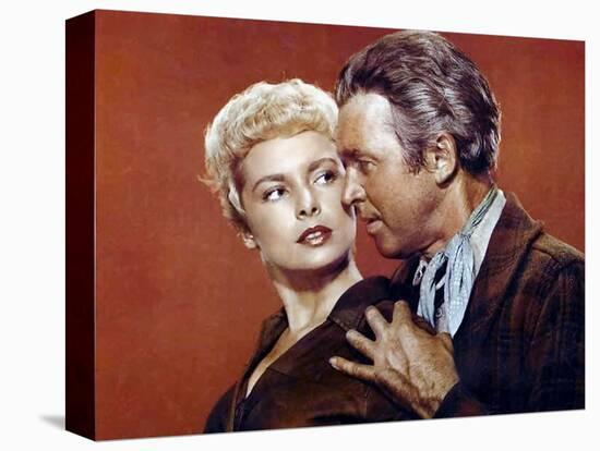 THE NAKED SPUR, 1953 directed by ANTHONY MANN Janet Leigh and James Stewart (photo)-null-Stretched Canvas