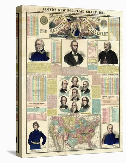 The National Political Chart, Civil War, c.1861-H^ H^ Lloyd-Stretched Canvas