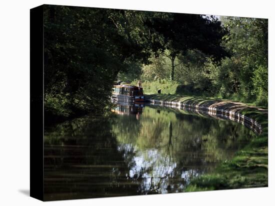 The National Trust Section at Lapworth Locks of the Canal, Warwickshire, United Kingdom-David Hughes-Premier Image Canvas