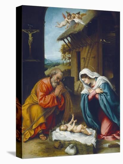 The Nativity, 1523-Lorenzo Lotto-Premier Image Canvas