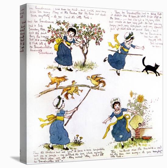 The naughty little girl who went to see her grandmama' by Kate Greenaway-Kate Greenaway-Premier Image Canvas