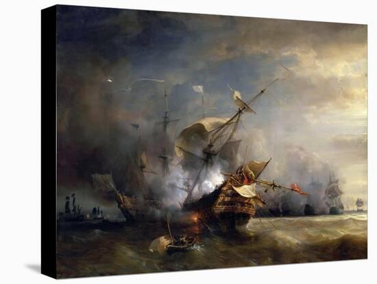 The Naval Battle Near Lizard Point, Cornwall on 21 October 1707-Théodore Gudin-Premier Image Canvas