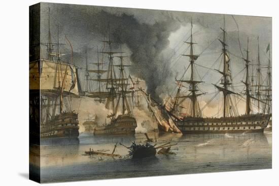 The Naval Battle of Navarino on 20 October 1827-George Philip Reinagle-Premier Image Canvas