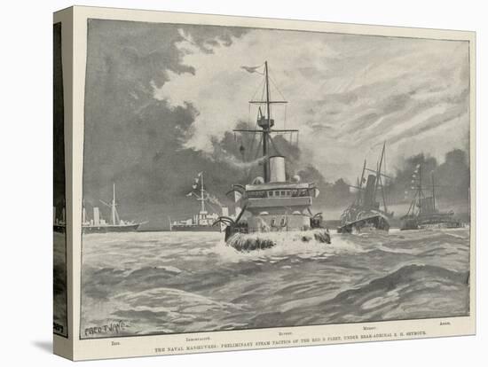 The Naval Manoeuvres, Preliminary Steam Tactics of the Red B Fleet, under Rear-Admiral E H Seymour-Fred T. Jane-Premier Image Canvas