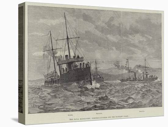 The Naval Manoeuvres, Torpedo-Catchers Off the Wicklow Coast-null-Premier Image Canvas