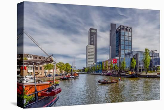 The Netherlands, Frisia, Leeuwarden, Harbour-Ingo Boelter-Premier Image Canvas