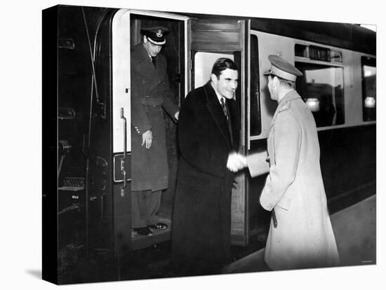The New American Ambassador John Winant Shakes Hands with King George VI-null-Premier Image Canvas