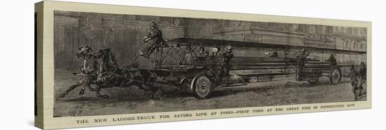 The New Ladder-Truck for Saving Life at Fires, First Used at the Great Fire in Paternoster Row-null-Premier Image Canvas