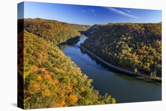 The New River Gorge, Hawks Nest State Park, Autumn, West Virginia, USA-Chuck Haney-Premier Image Canvas