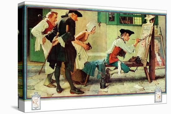 "The New Tavern Sign", February 22,1936-Norman Rockwell-Premier Image Canvas