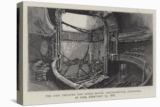 The New Theatre and Opera House, Northampton, Destroyed by Fire, 13 February 1887-null-Premier Image Canvas