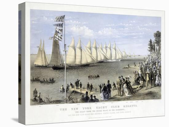 The New York Yacht Club Regatta, Pub. Currier and Ives, 1869-null-Premier Image Canvas