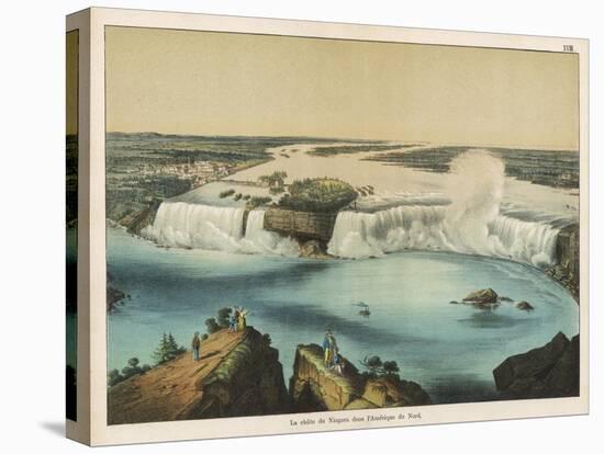 The Niagara Falls Between Canada and the United States, The American Fall-Ferdinand Von Hochstetter-Stretched Canvas