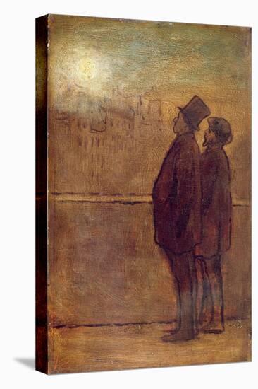 The Night Walkers (Oil on Board)-Honore Daumier-Premier Image Canvas