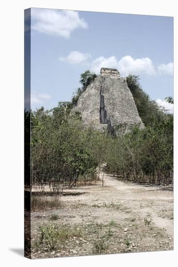 The 'Nohoch Mul' pyramid at Coba, Yucatan, Mexico, Maya, 6th-9th century-Werner Forman-Stretched Canvas