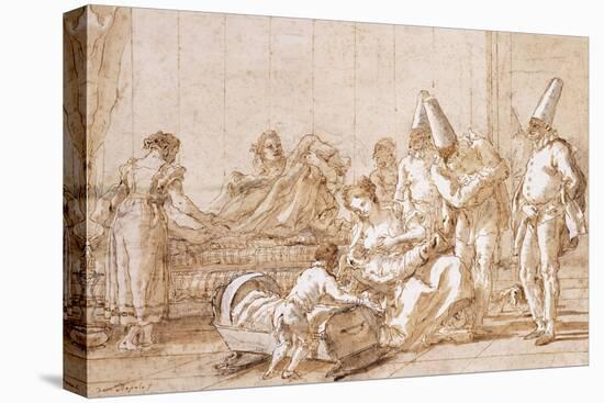 The Nursing of Punchinello-Giovanni Battista Tiepolo-Premier Image Canvas