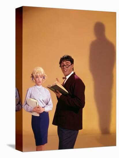 THE NUTTY PROFESSOR, 1963 directed by JERRY LEWIS Stella Stevens and Jerry Lewis (photo)-null-Stretched Canvas
