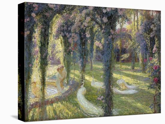 The Nymphs in the Garden, Les Nymphes dans un Jardin-Henri Martin-Premier Image Canvas