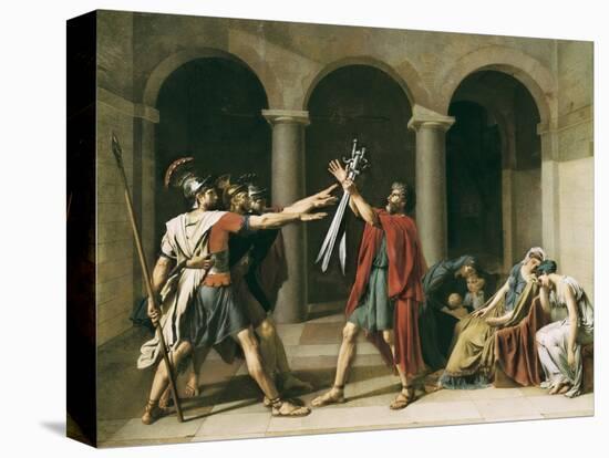 The Oath of the Horatii-Jacques-Louis David-Stretched Canvas