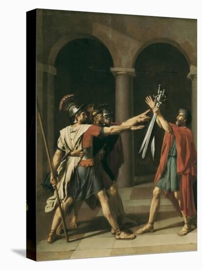 The Oath of the Horatii-Jacques-Louis David-Stretched Canvas