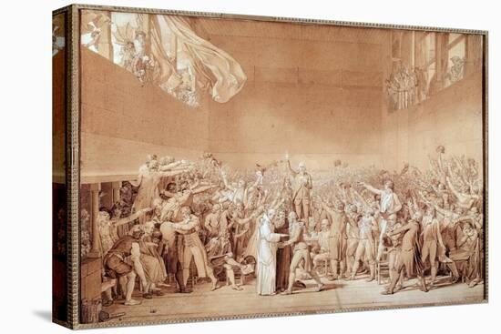 The Oath of the Tennis Court (Preparatory Drawing, 1789)-Jacques Louis David-Premier Image Canvas