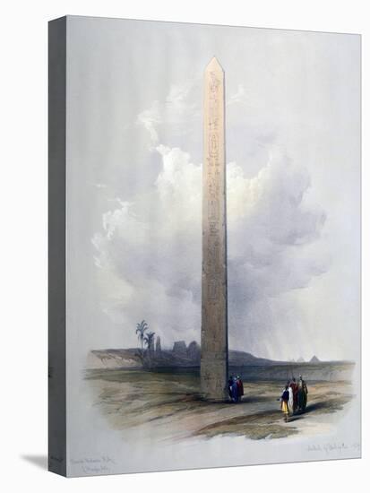 The Obelisk at Heliopolis', 1839 (Watercolour)-David Roberts-Premier Image Canvas