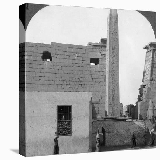 The Obelisk of Rameses II and Front of Luxor Temple, Thebes, Egypt, 1905-Underwood & Underwood-Premier Image Canvas