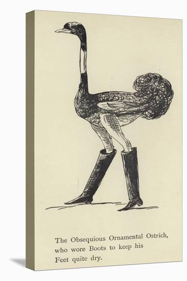 The Obsequious Ornamental Ostrich-Edward Lear-Premier Image Canvas