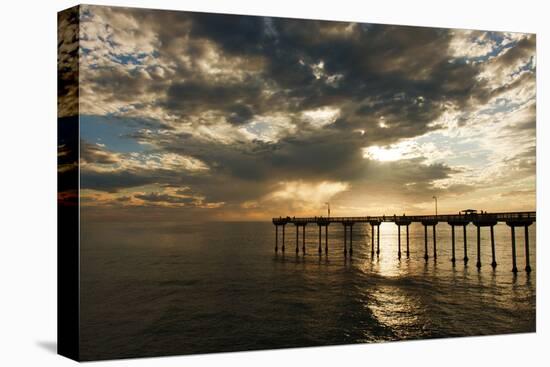 The Ocean Beach Fishing Pier in San Diego, California-Brett Holman-Premier Image Canvas