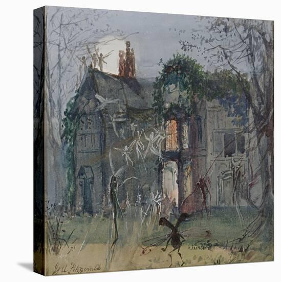 The Old Hall, Fairies by the Moonlight-John Anster Fitzgerald-Premier Image Canvas