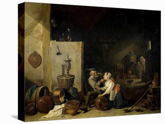 The Old Man and the Servant-David Teniers the Younger-Premier Image Canvas