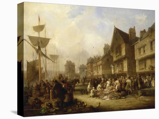 The Old Quayside, Newcastle, 1838-Henry Perlee Parker-Premier Image Canvas