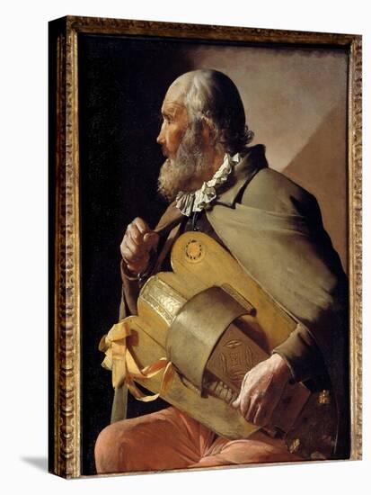 The Old Ribbon Painting by Georges De La Tour (1593-1652) around 1640 Madrid, Prado Museum-Georges De La Tour-Premier Image Canvas