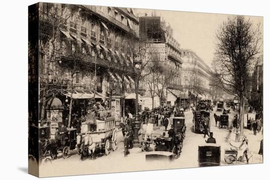 The Olympia Theatre and the Boulevard Des Capucines, Paris, 1895-null-Premier Image Canvas