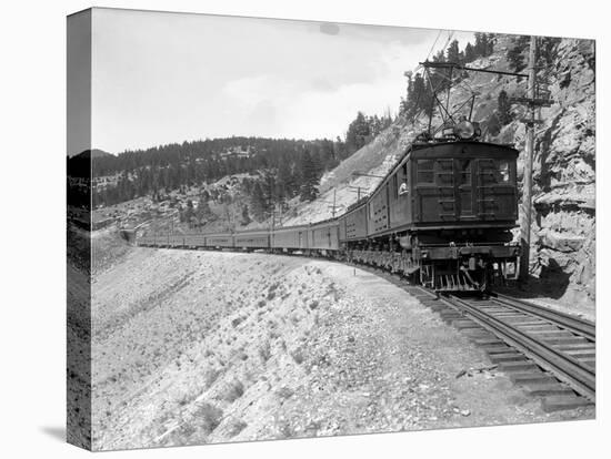 The Olympian, Electric Train in Montana Canyon, 1916-Ashael Curtis-Premier Image Canvas
