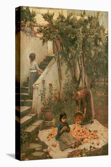 The Orange Gatherers-John William Waterhouse-Premier Image Canvas