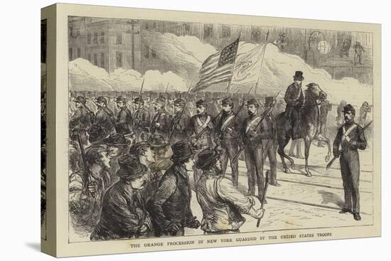 The Orange Procession in New York Guarded by the United States Troops-null-Premier Image Canvas