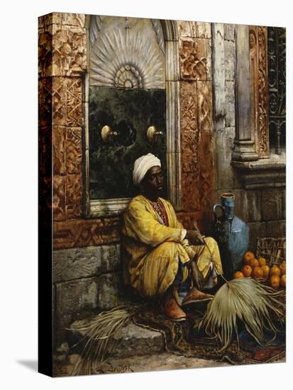 The Orange Seller-Ludwig Deutsch-Premier Image Canvas