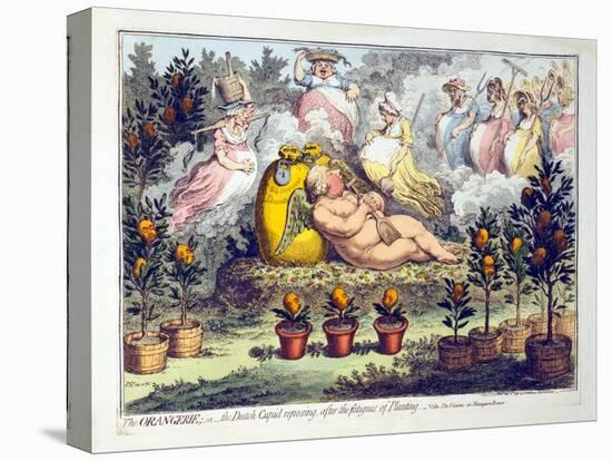 The Orangerie - or - the Dutch Cupid Reposing after the Fatigues of Planting, Published 1796-James Gillray-Premier Image Canvas