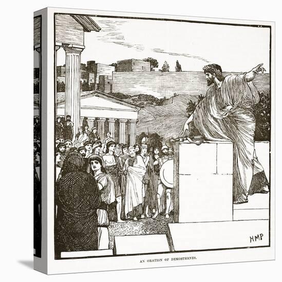 The Oration of Demostenes (Litho)-English-Premier Image Canvas