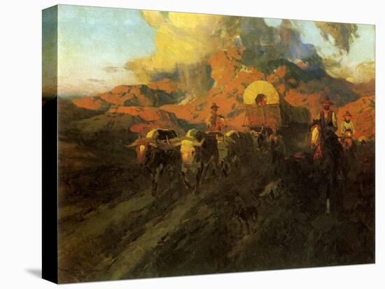 The Overland Trail, 1926-Frank Tenney Johnson-Premier Image Canvas