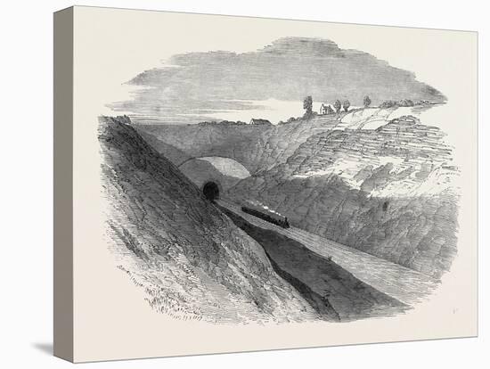 The Oxford and Birmingham Railway: Cutting at Harbury, 1852-null-Premier Image Canvas
