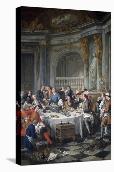 The Oyster Lunch. 1735-Jean Francois de Troy-Stretched Canvas