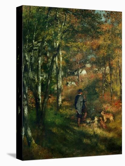 The Painter Lecoeur in the Woods of Fontainebleau, 1866-Pierre-Auguste Renoir-Premier Image Canvas