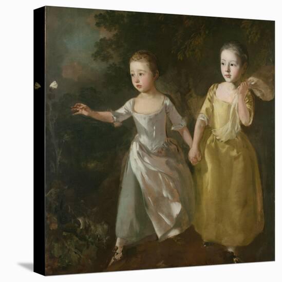 The Painter's Daughters Chasing a Butterfly, C.1759-Thomas Gainsborough-Premier Image Canvas